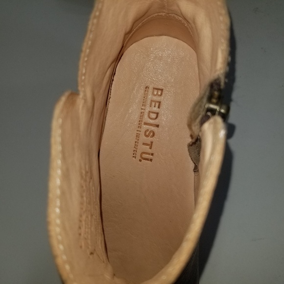 Bed Stu Women Brown Rustic Leather Zip Booties 9 - Picture 8 of 8